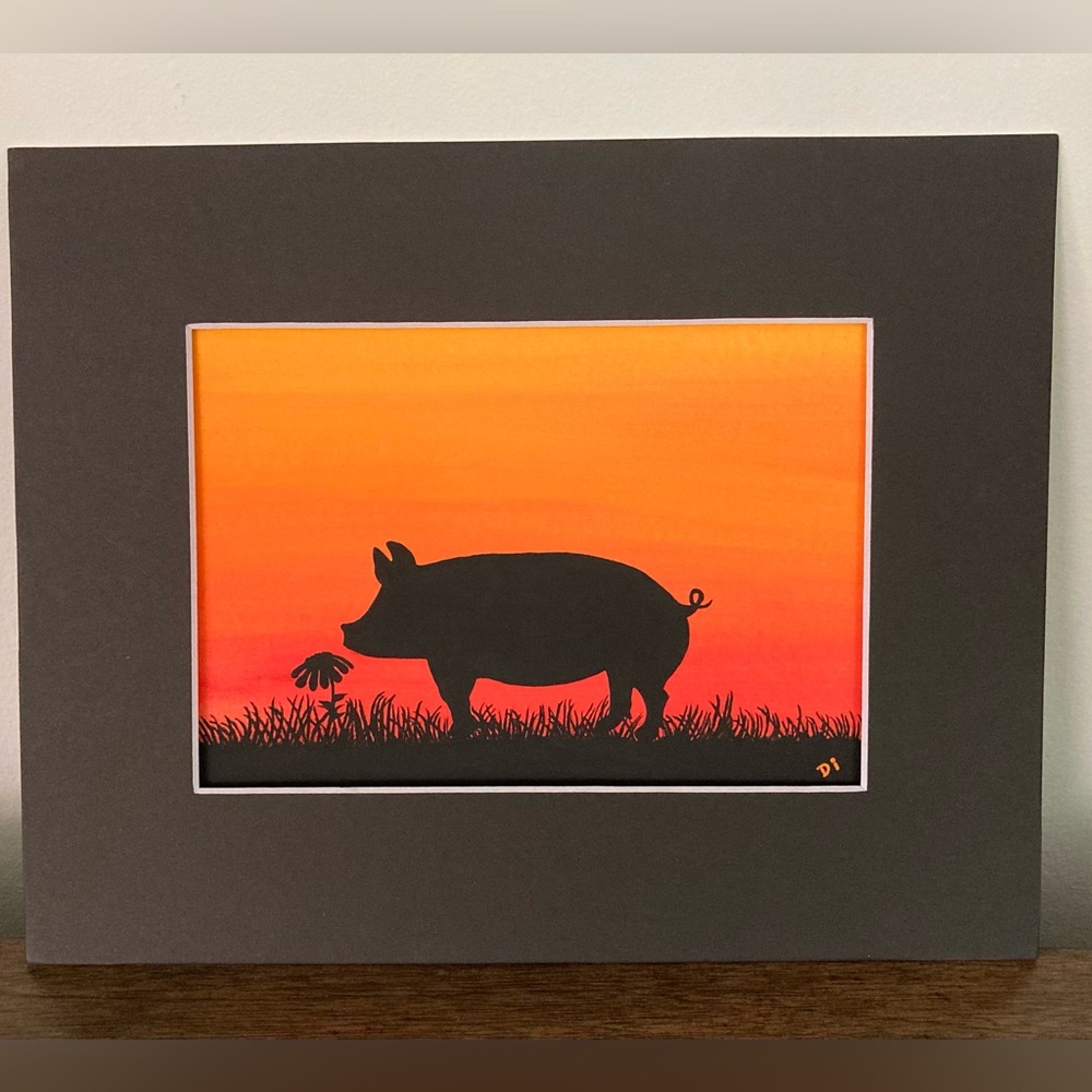 Hand painted pig